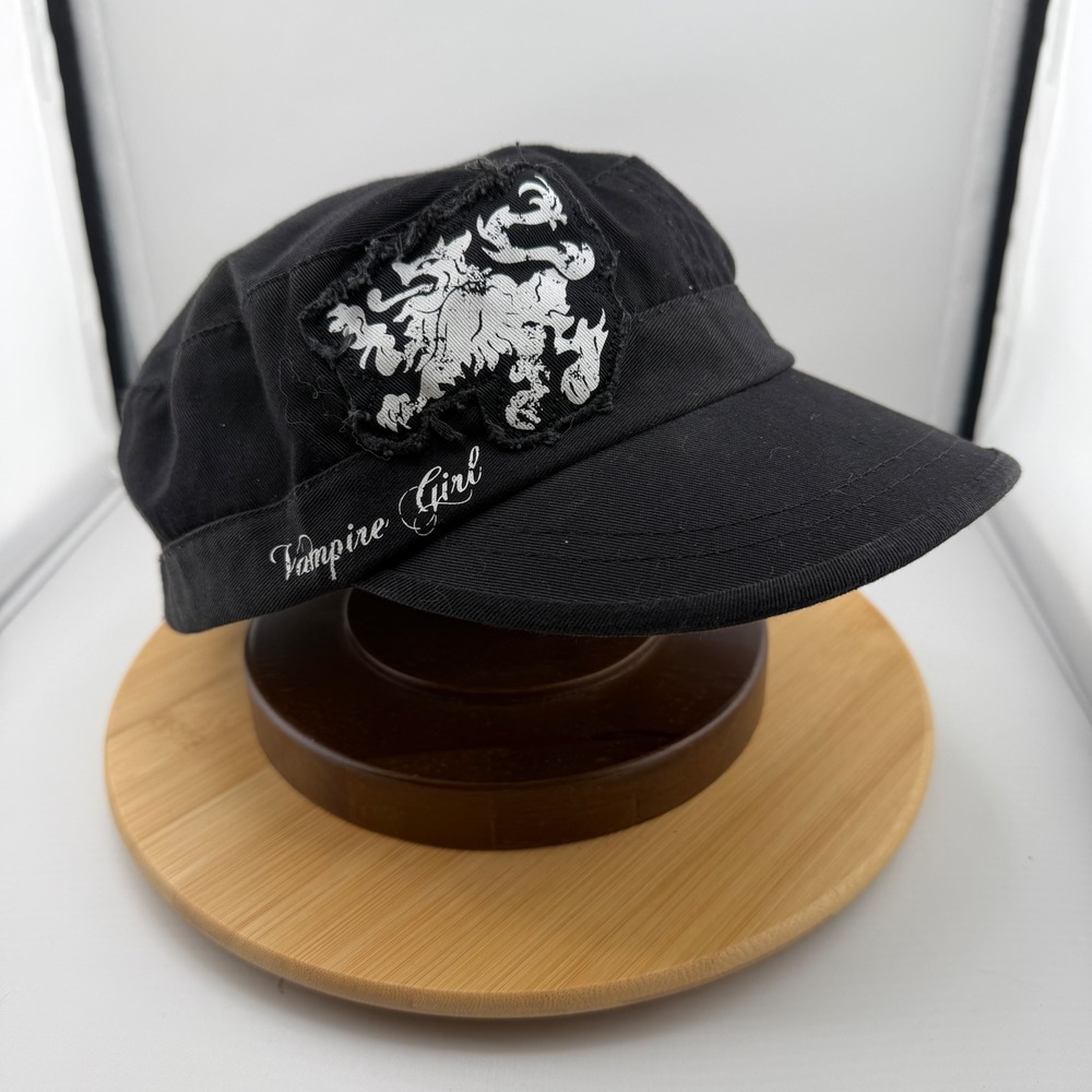 Twilight Saga New Moon Vampire Girl Cadet Hat Black Cotton Movie Promo Cap